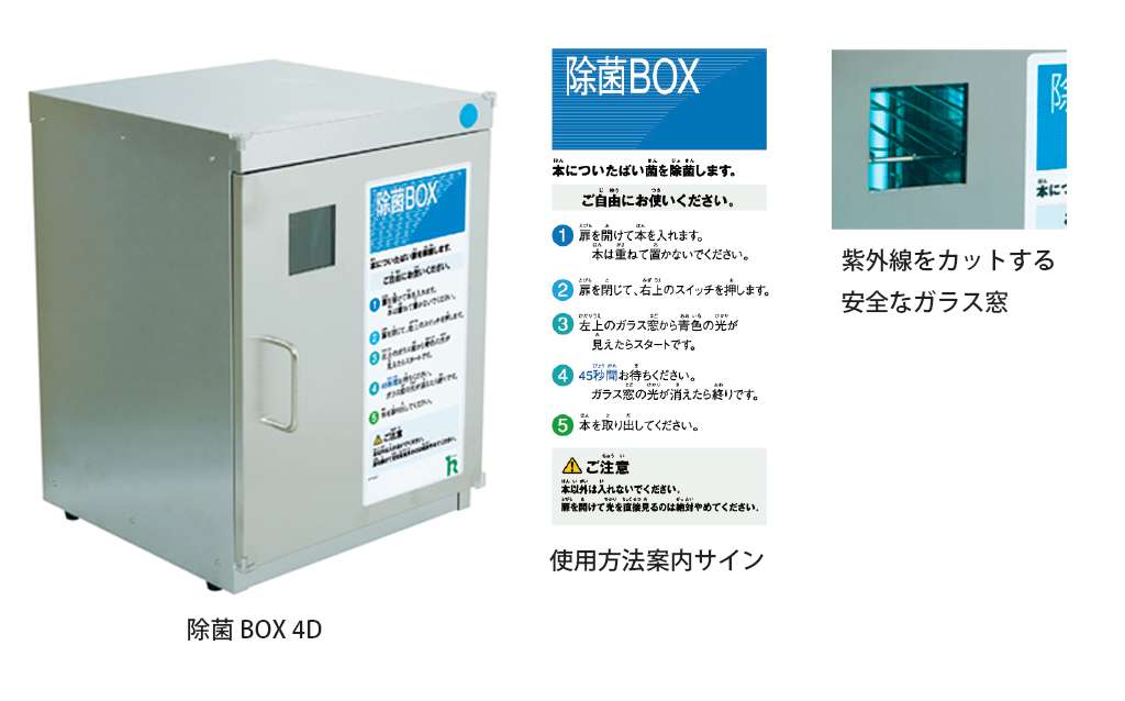 除菌BOX 4Dの使用方法　©キハラ株式会社